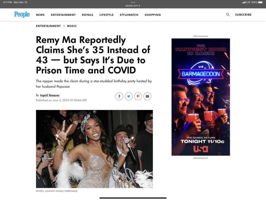 PEOPLE MAGAZINE REMY MA BIRTHDAY PARTY — featured work thumbnail from rebeccaleeartistry.com